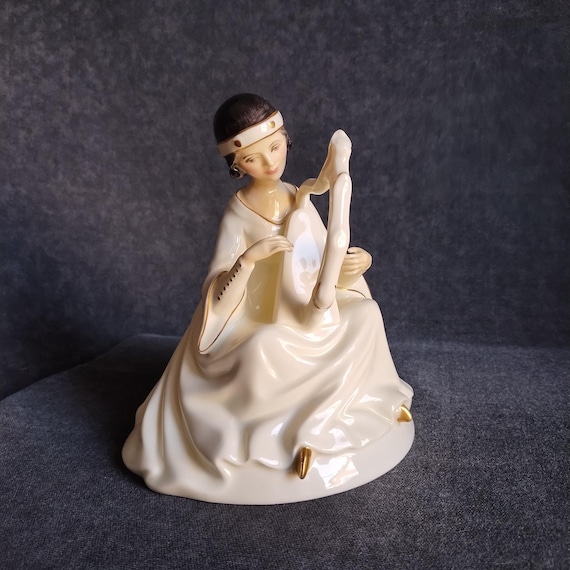 Royal Doulton SONATA from the ENCHANTMENT Collection - HN2438 - Peggy Davies Harp Player - Musician Gift - Music Teacher Gift
