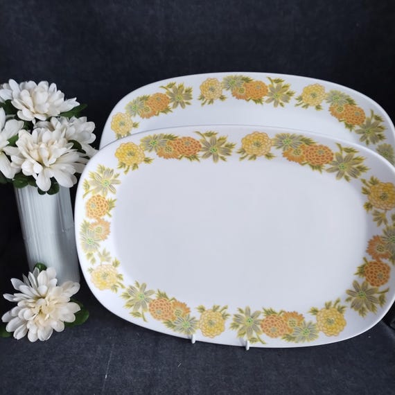 Noritake Sunny Side Platters - 2 Piece Dishwasher Safe Serving Dishes