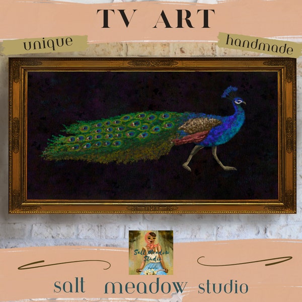 Samsung Frame Tv Art ~ Peacock Tv Art ~ Frame Tv Art ~ Frame Tv Bird ~ Peacock Art ~ Frame Tv Art Vibrant ~ Frame Tv Art Unique ~ Tropical