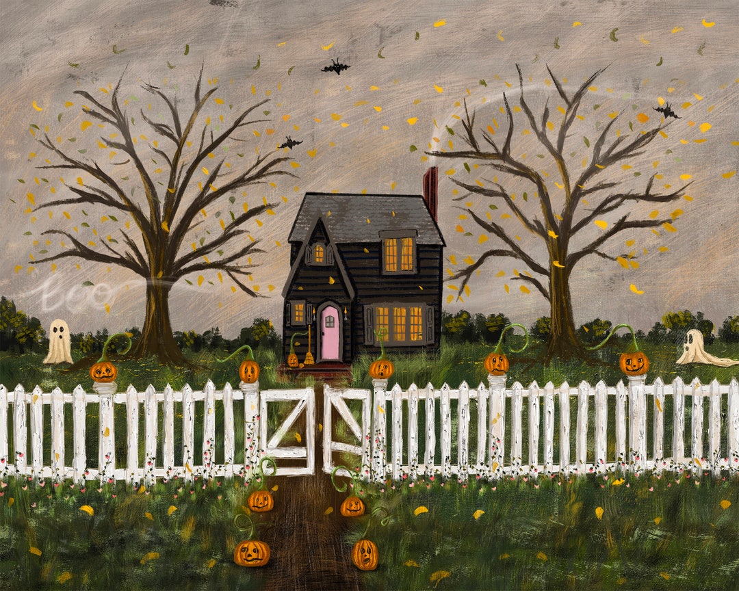 Halloween Wall Art PRINTABLE Halloween Art Downloadable - Etsy