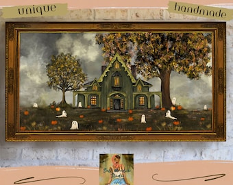 Halloween Ghost Manor: Spooky House TV Art (Digital Download)