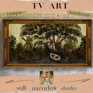 Coastal Marsh Landscape TV Art: Low Country Boat (Digital Download)