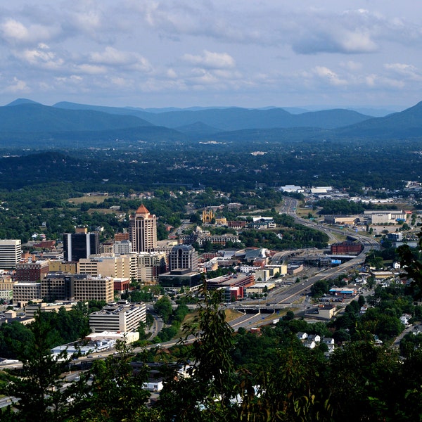 Blue Ridge Mountains Cityscape Digital Download By Karen Harrison Brown