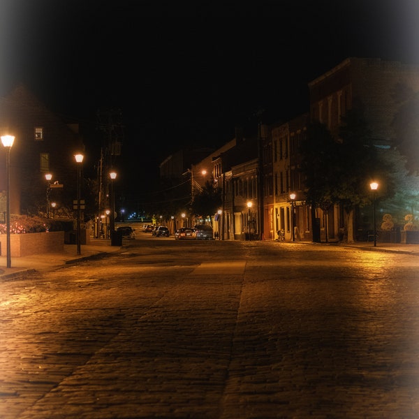 Night Photograph of Old Towne Digital Download By Karen Harrison Brown