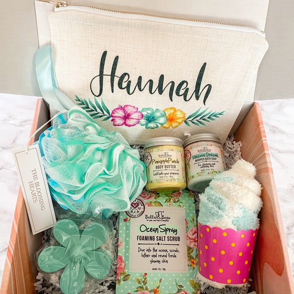 Tween or Teen birthday gift personalized / Teenager birthday Gift for Girl / Preteen Pamper Box / Spa Gift Box / niece daughter bestie gift