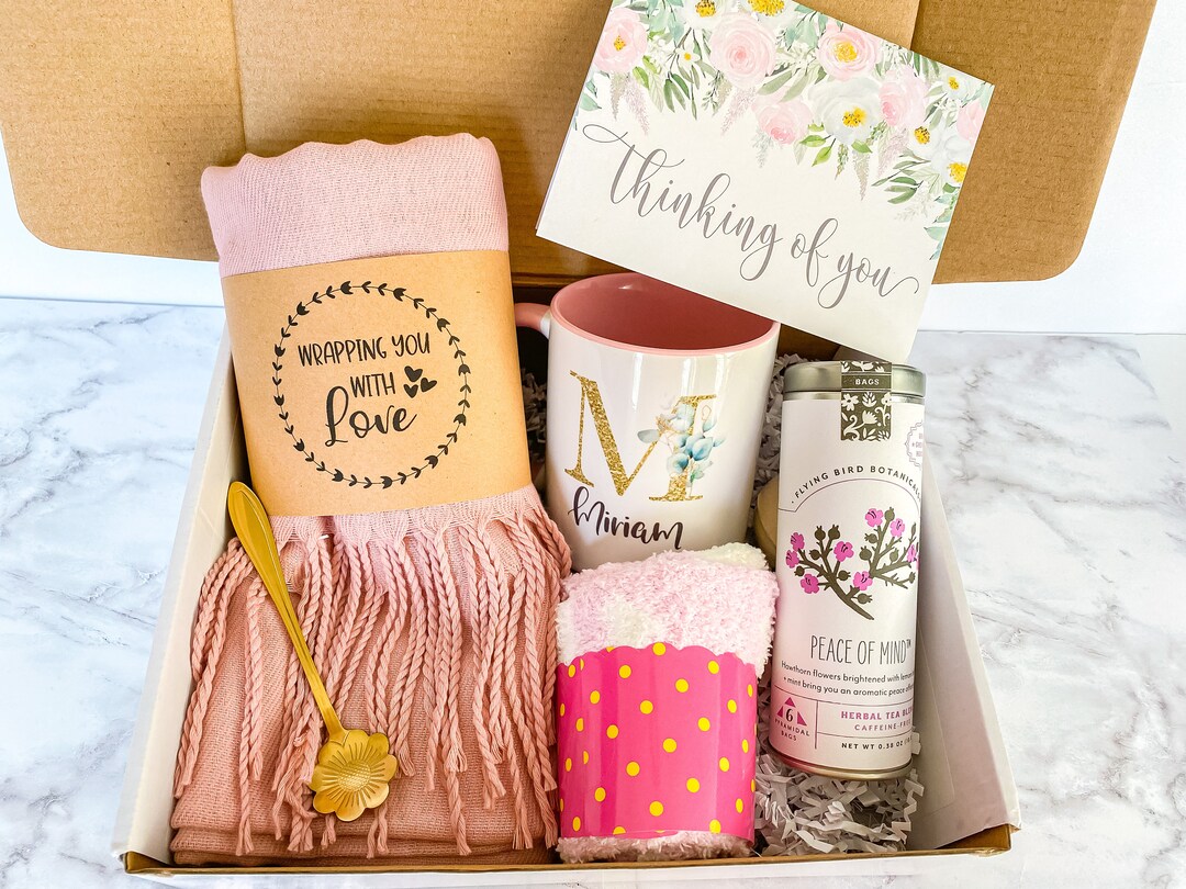 Herbal Tea & Personalized Mug Gift Box / Thinking of You / Cancer Care