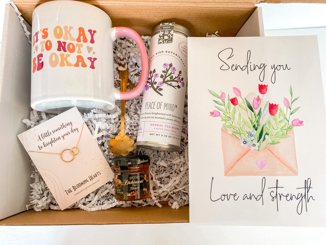 Encouragement Gift Box / It's Ok to Not Be Ok Retro Mug / Sending Love