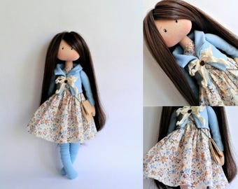 Handmade doll. Art doll. Fabric doll.Tilda doll.Textile doll. Dolls ElenShudra. Gift idea. Rag doll handmade. Cloth doll. Doll.