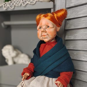 Muñeca coleccionable linda "Abuela". Muñeca de arte. Muñeca de arte OOAK.