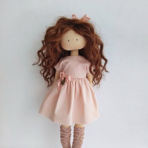 Gift textile doll. Clothes are removable. Tilda children gift.