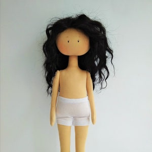 Boneca corporal confeccionada em tecido. Boneca em branco 13&quot;-14&quot;