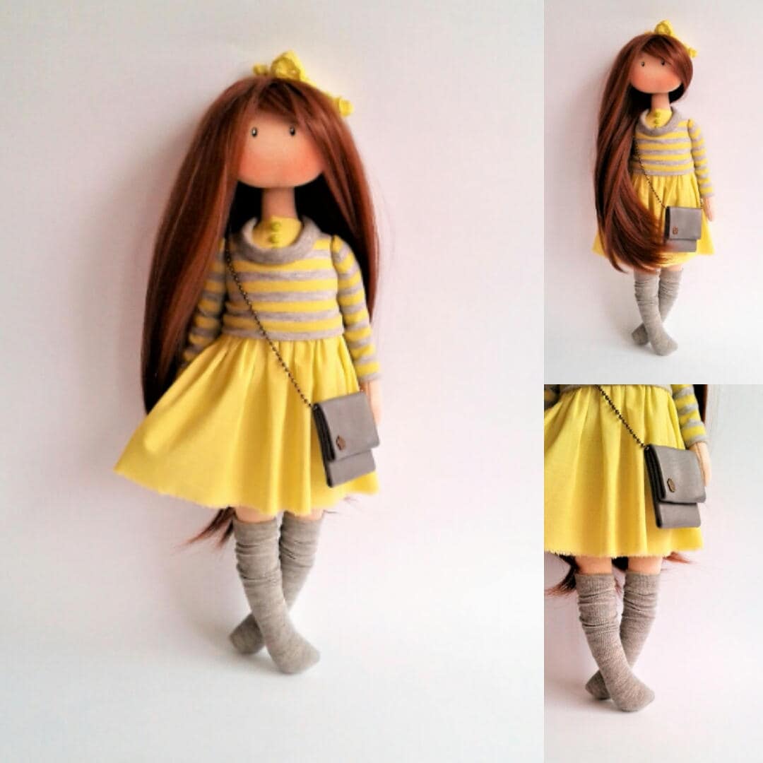 Baby doll. Gift idea. Handmade doll. Gift for her. Textile Etsy