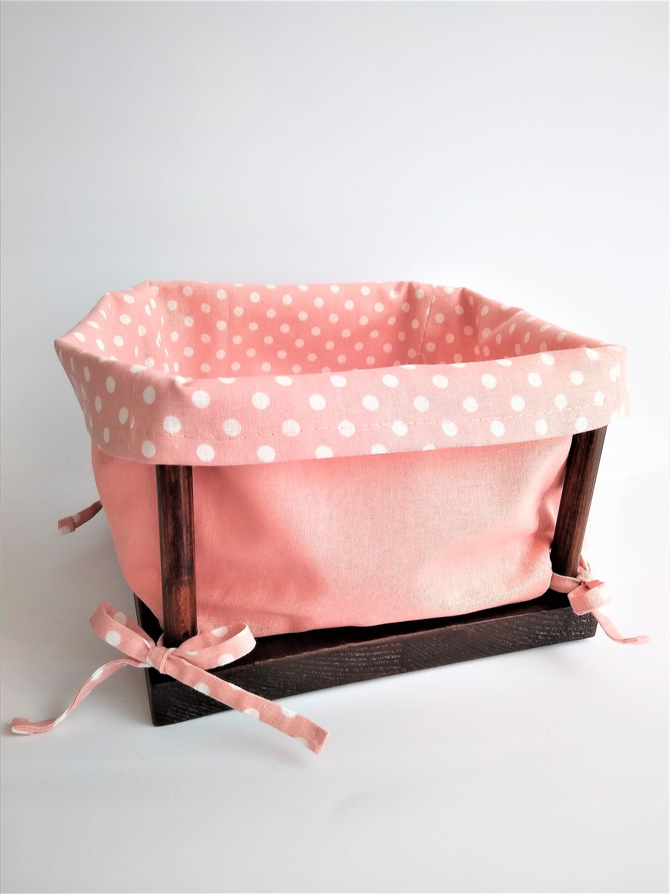 Cotton Basket. Storage Box for. Nursery storage basket. Fabric Etsy