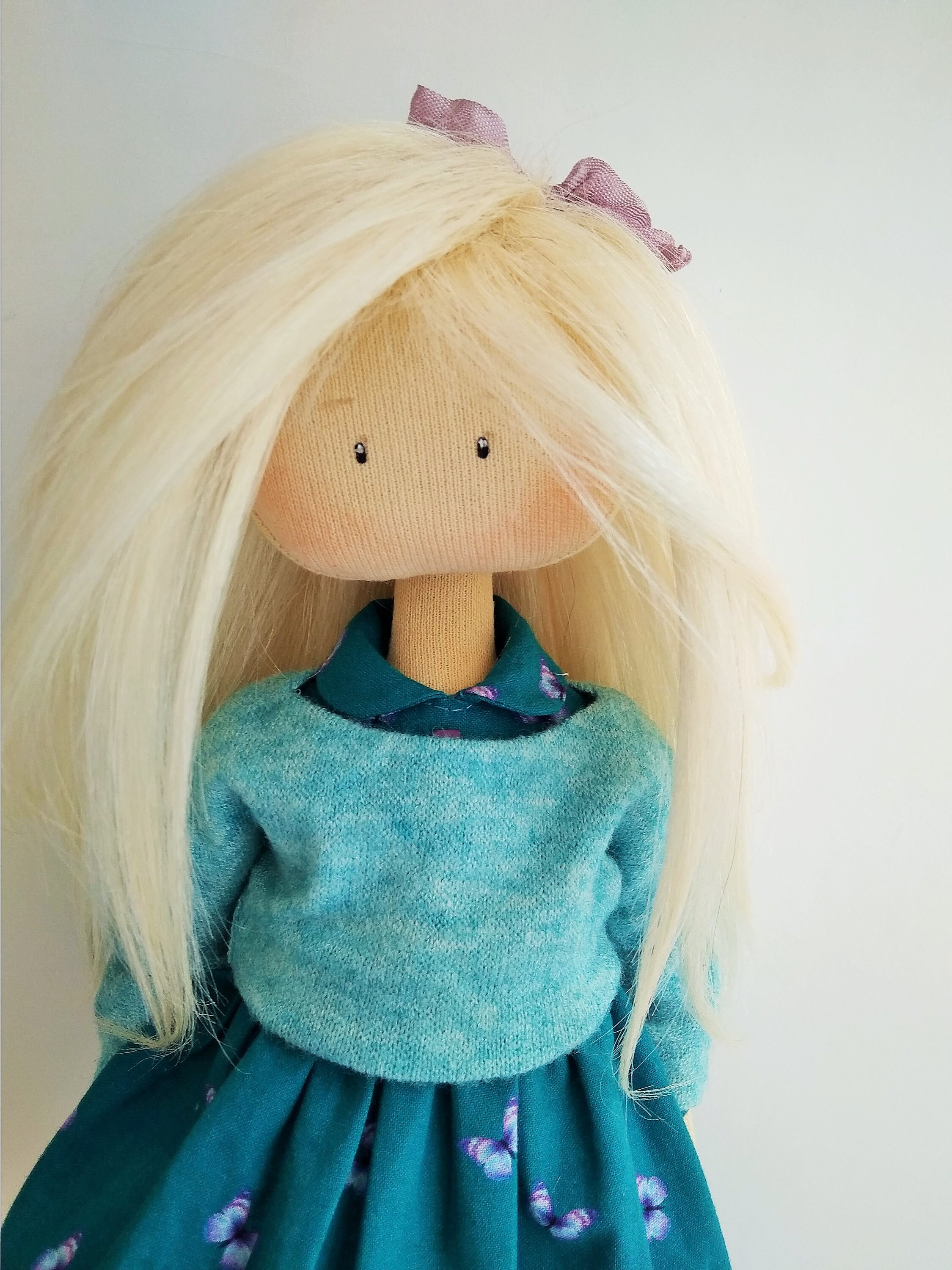 Art doll. Rag doll. Fabric doll. Tilda doll. Textile Etsy