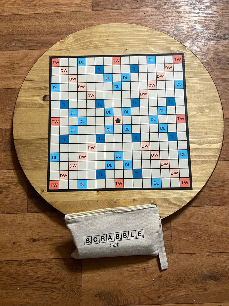 Scrabble Board Lazy Susan 24 Lazy Susan Turntable Custom Etsy