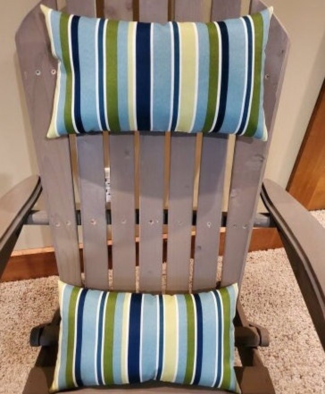 Adirondack Chair Head/neck Pillow set of 2, Handmade, Outdoor Fabric - Etsy