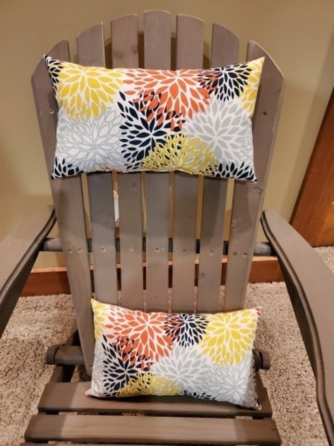 Adirondack Chair Head/neck Pillow set of 2, Handmade, Outdoor Fabric Etsy