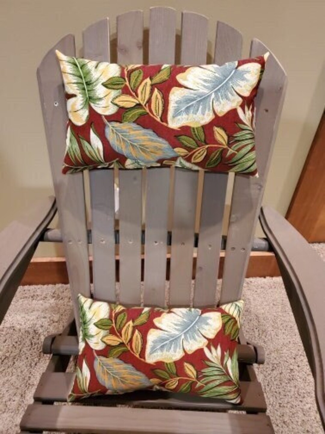 Adirondack Chair Head/neck Pillow set of 2, Handmade, Outdoor Fabric - Etsy