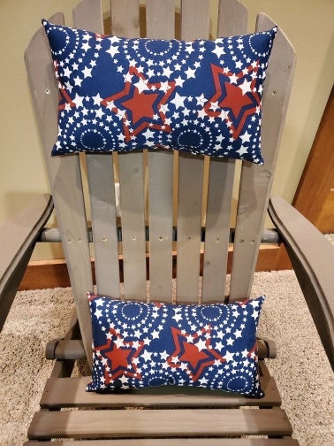 Adirondack Chair Head/neck Pillow (set of 2), Handmade, Outdoor Fabric ...