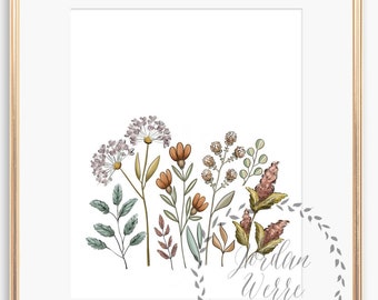 Spring Flowers, Botanical Wall Art and Decor