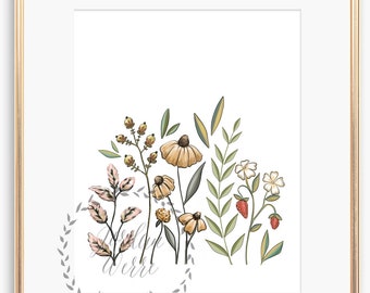 Spring Flowers, Botanical Wall Art and Decor