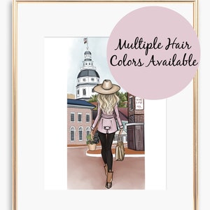 Annapolis in Style | Fashion Illustration | Annapolis Maryland | Downtown Annapolis | DTA
