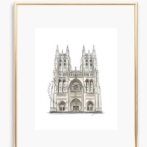 Washington National Cathedral Art Print - Elegant Wall Decor