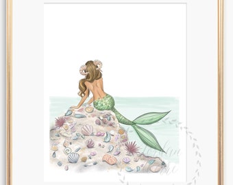 Ares Mermaid | Zodiac Mermaid Collection | Astrology Art