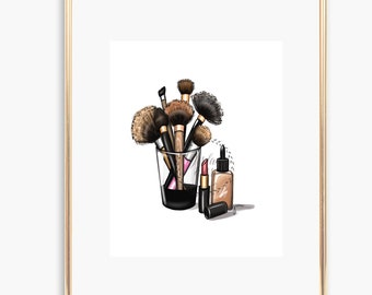 Makeup Lover, Makeup Brush Vanity Art