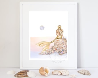 Virgo Mermaid | Zodiac Mermaid Collection | Astrology Art