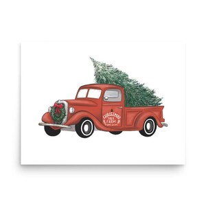 Yuletide Ride, Christmas Tree Farm Truck Illustration image 2