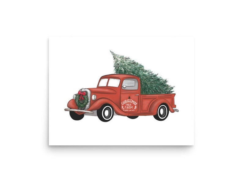 Yuletide Ride, Christmas Tree Farm Truck Illustration image 2