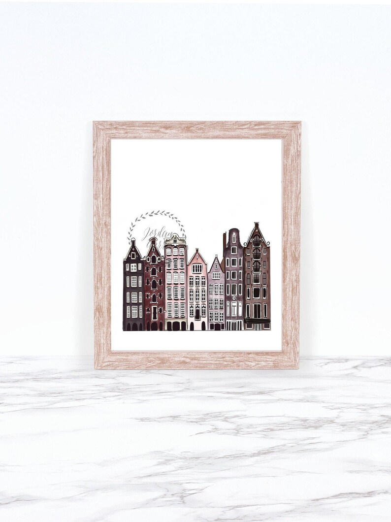 Amsterdam Houses Amsterdam Decor Amsterdam Wall Art City Etsy