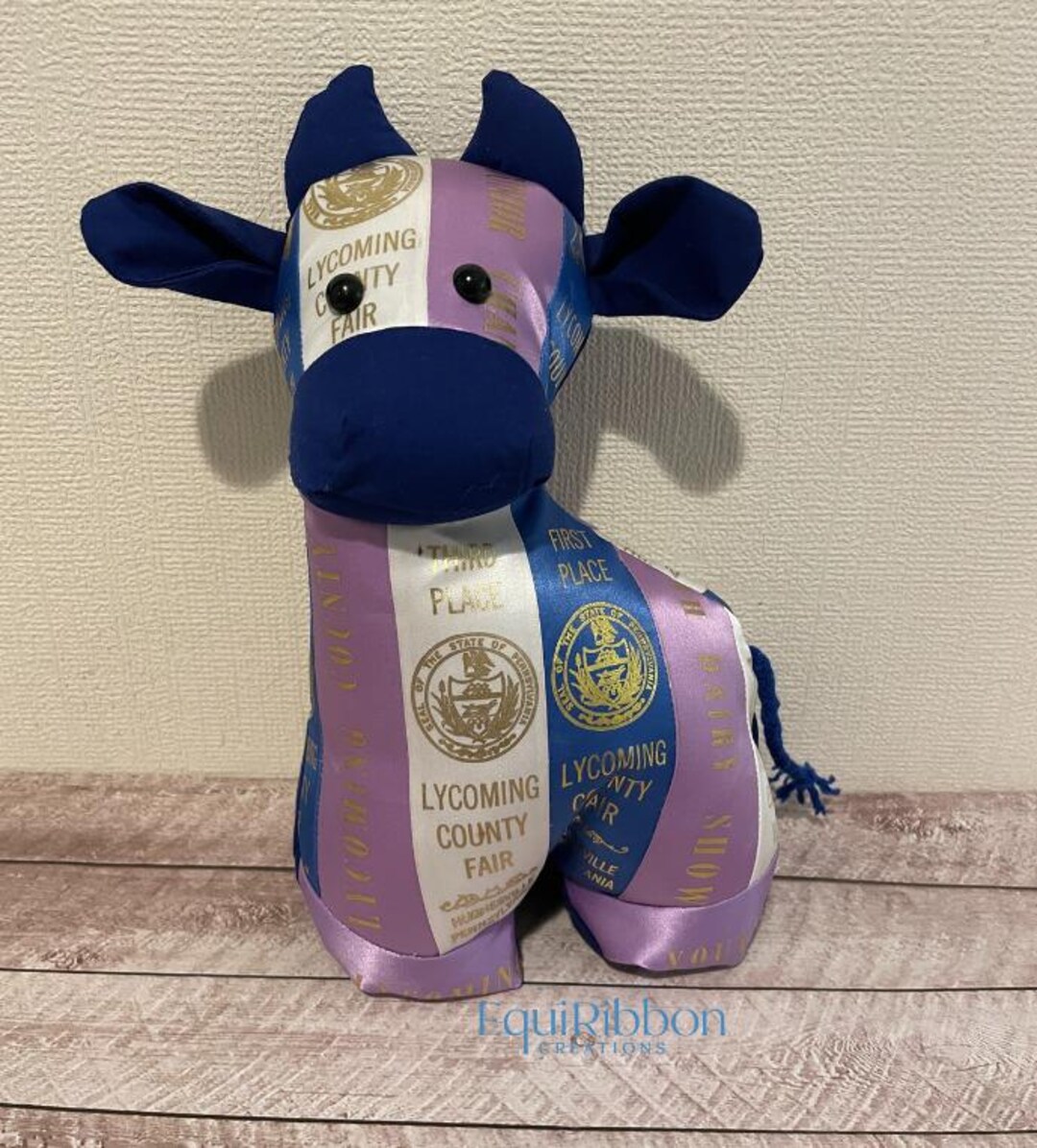 Cow Ribbon Ramo Custom Ribbon Cow | Made From Your Livestock Ribbons | Stuffed Keepsake ...