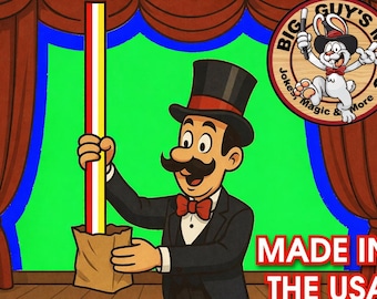 Giant Appearing Straw –8ft/4ft Stage Magic Prop, Comedy Illusion