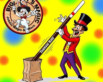 Giant Appearing Tootsie Roll – Stage Magic Prop, Candy Shop Illusion