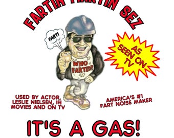 Martin Sez Fart Bag, America's #1 Fart Sound Maker! USED By LESLIE NIELSEN, Hand Farter tooter toot poop Pooter