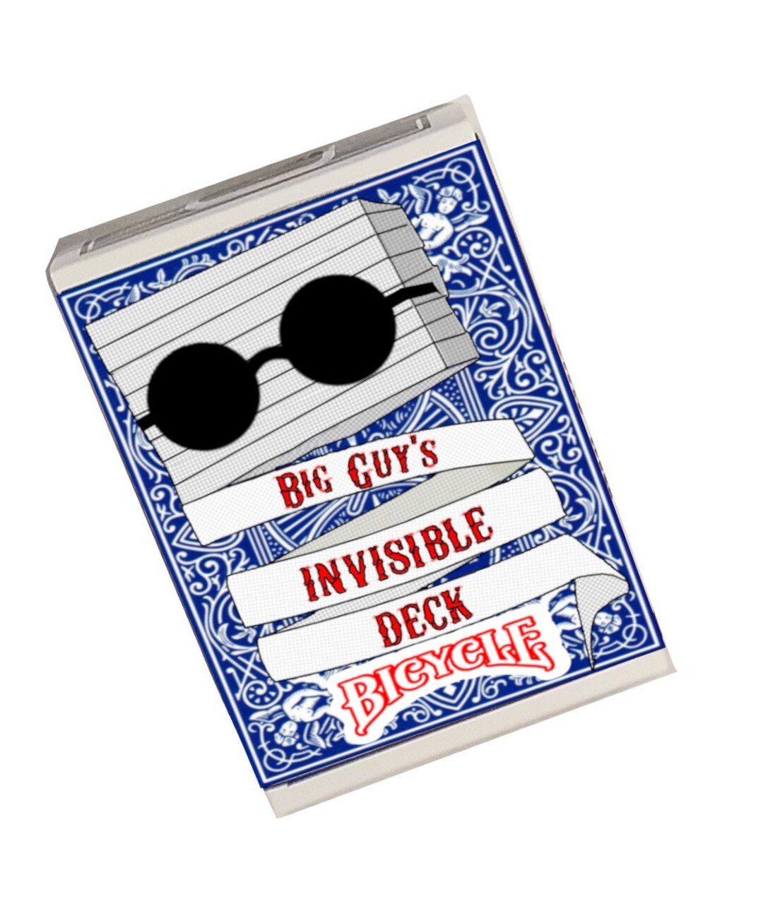 Big Guy’s Invisible Deck - Bicycle (blue or Red) Magic Trick Deck by ...
