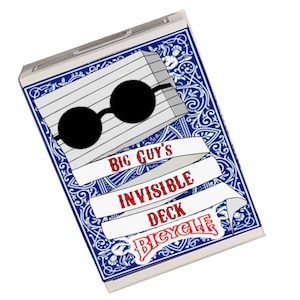 Big Guy’s Invisible Deck - Bicycle (Blue or Red) Magic Trick Deck by Big Guy’s Magic