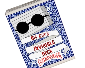 Big Guy's Invisible Bicycle Deck: Magic Trick (Blue or Red)