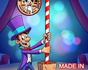 Giant Appearing Candy Cane – 8ft/4ft Stage Magic Prop, Holiday Comedy Trick