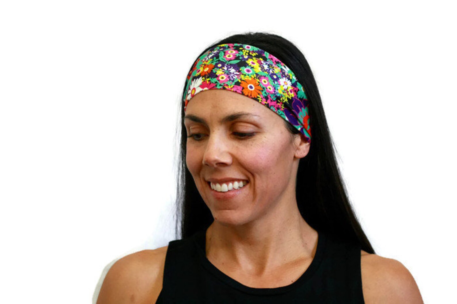 Workout Headband Wide Headband Floral Headband Crossfit Gear Etsy