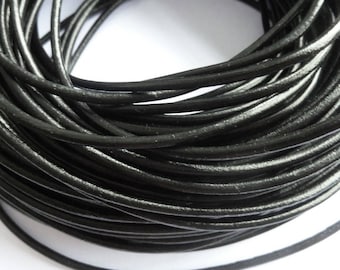 1 m leather cord 3 mm black PR01000