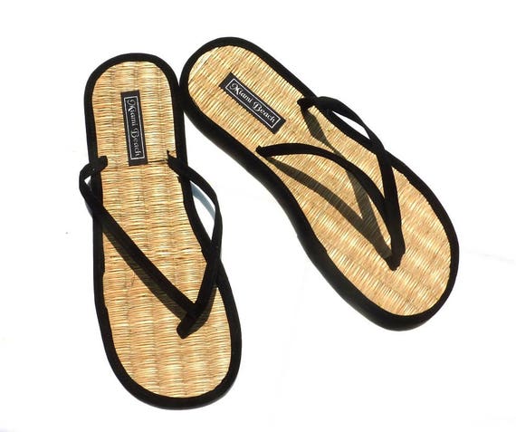 black velvet flip flops