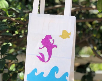 Under the Sea Party Favor Bags/Mermaid Party Favor Bags/Little mermaid Inspired favor boxes/princess Ariel treat boxes/princess birthday