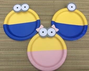 Minions Centerpiece/minion Cake Topper/minionsParty/minions First Birthday/minion birhtday plates/minions decorations/minions topper cake