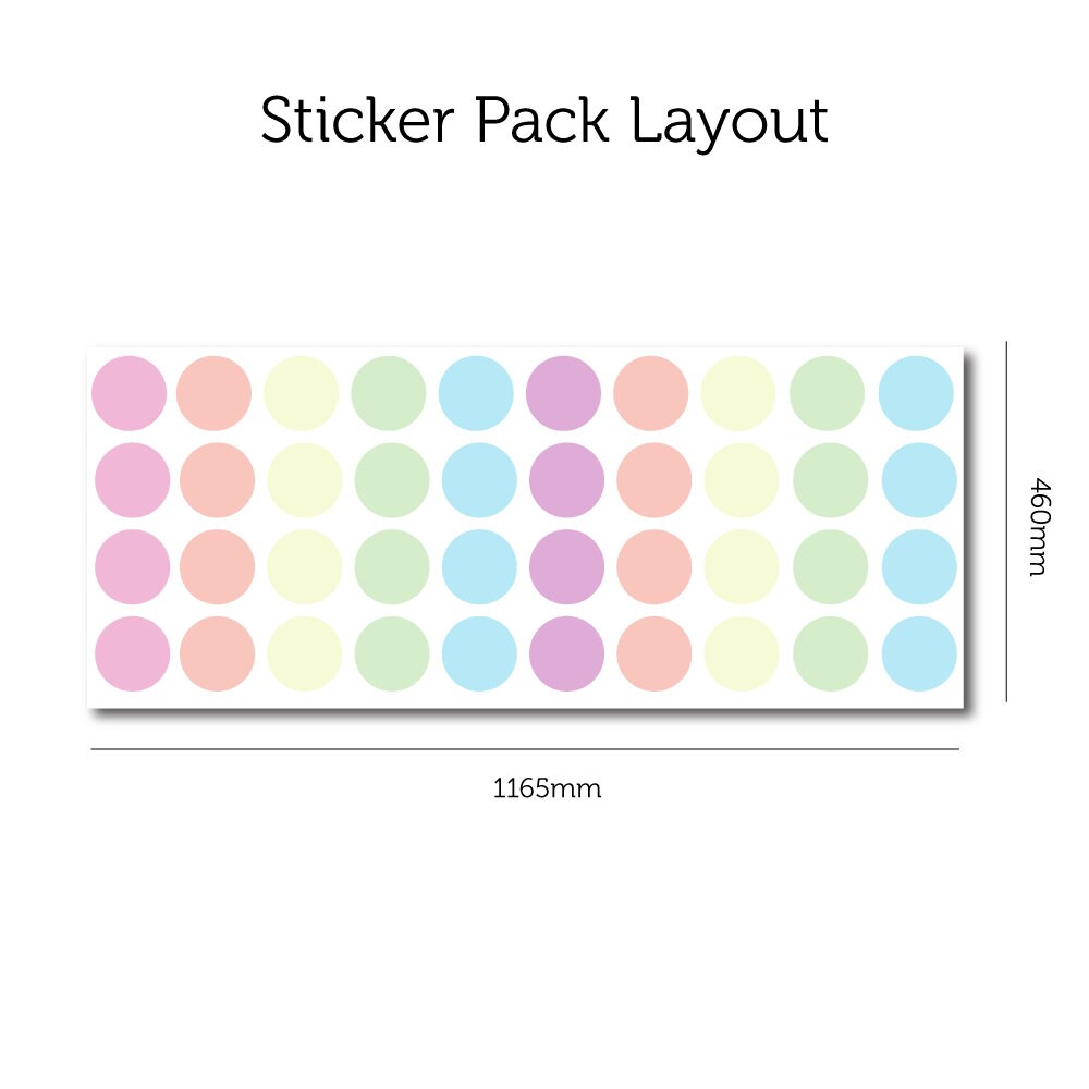 Pastel Rainbow Polka Dot Sticker Pack Etsy Australia