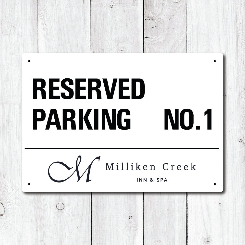 Custom Reserved Parking Metal Sign Black Edition - Etsy UK