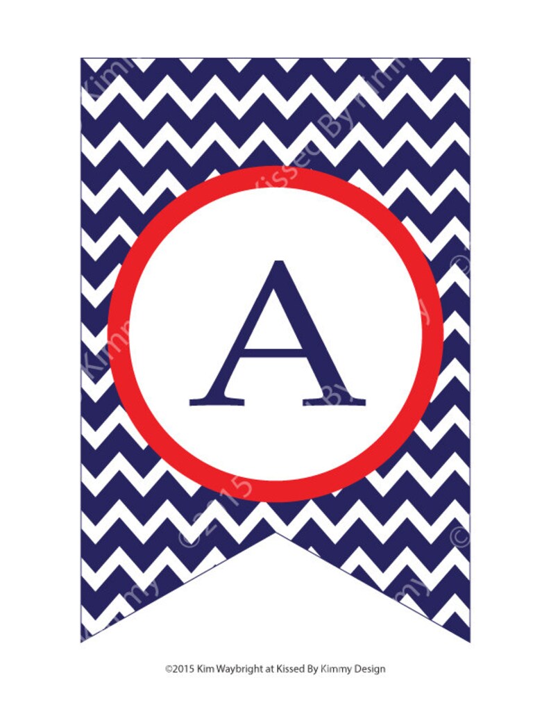 Navy &amp; Red AHOY IT'S A BOY Banner Printable Baby Shower - Etsy