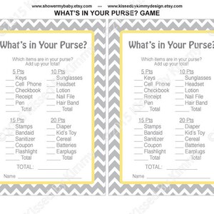 Yellow Gray Baby Shower Game Pack 30% OFF PRINTABLE Baby Shower Games 8 ...